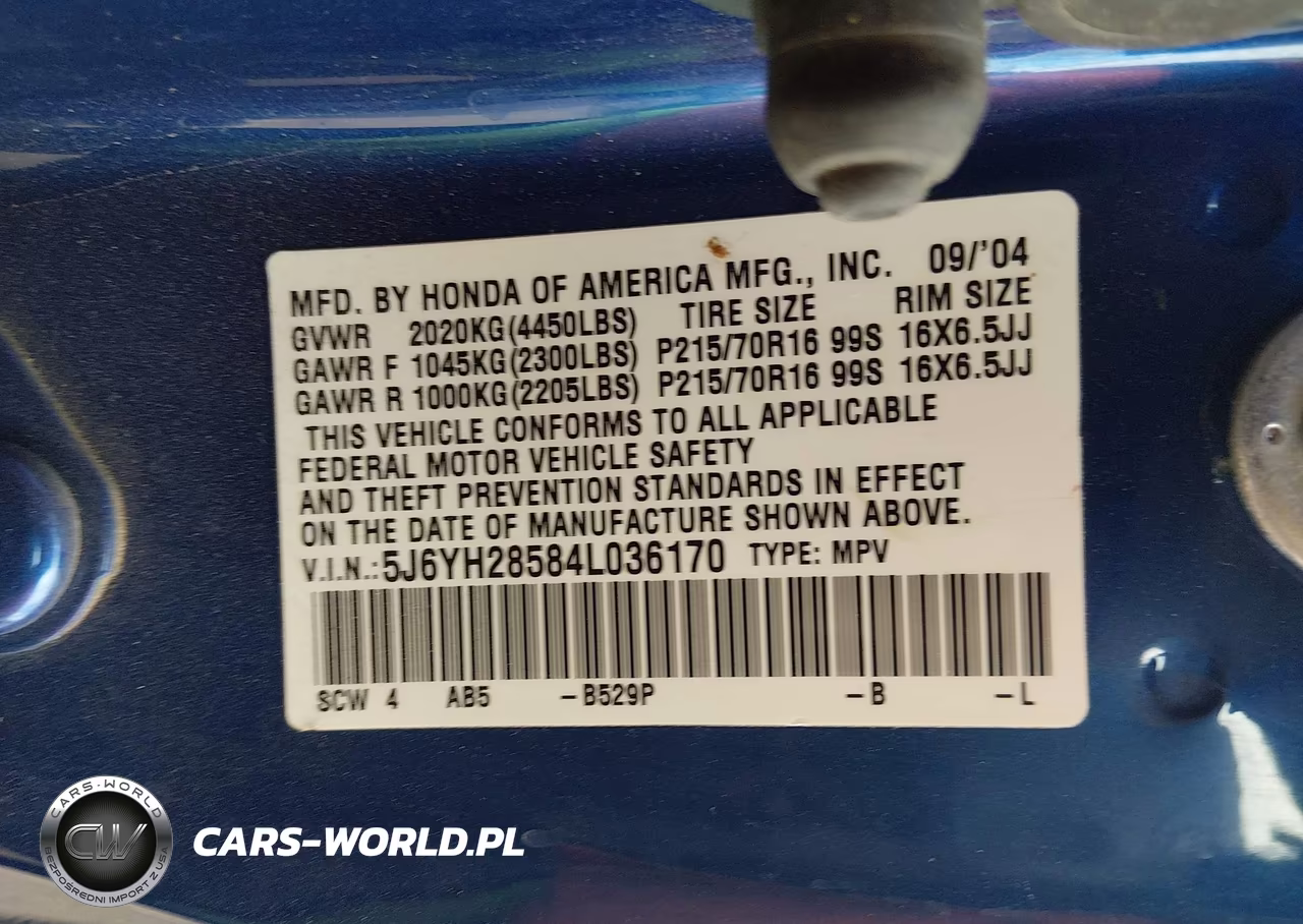 2004 Honda Element Ex VIN:5J6YH28584L036170 - 9
