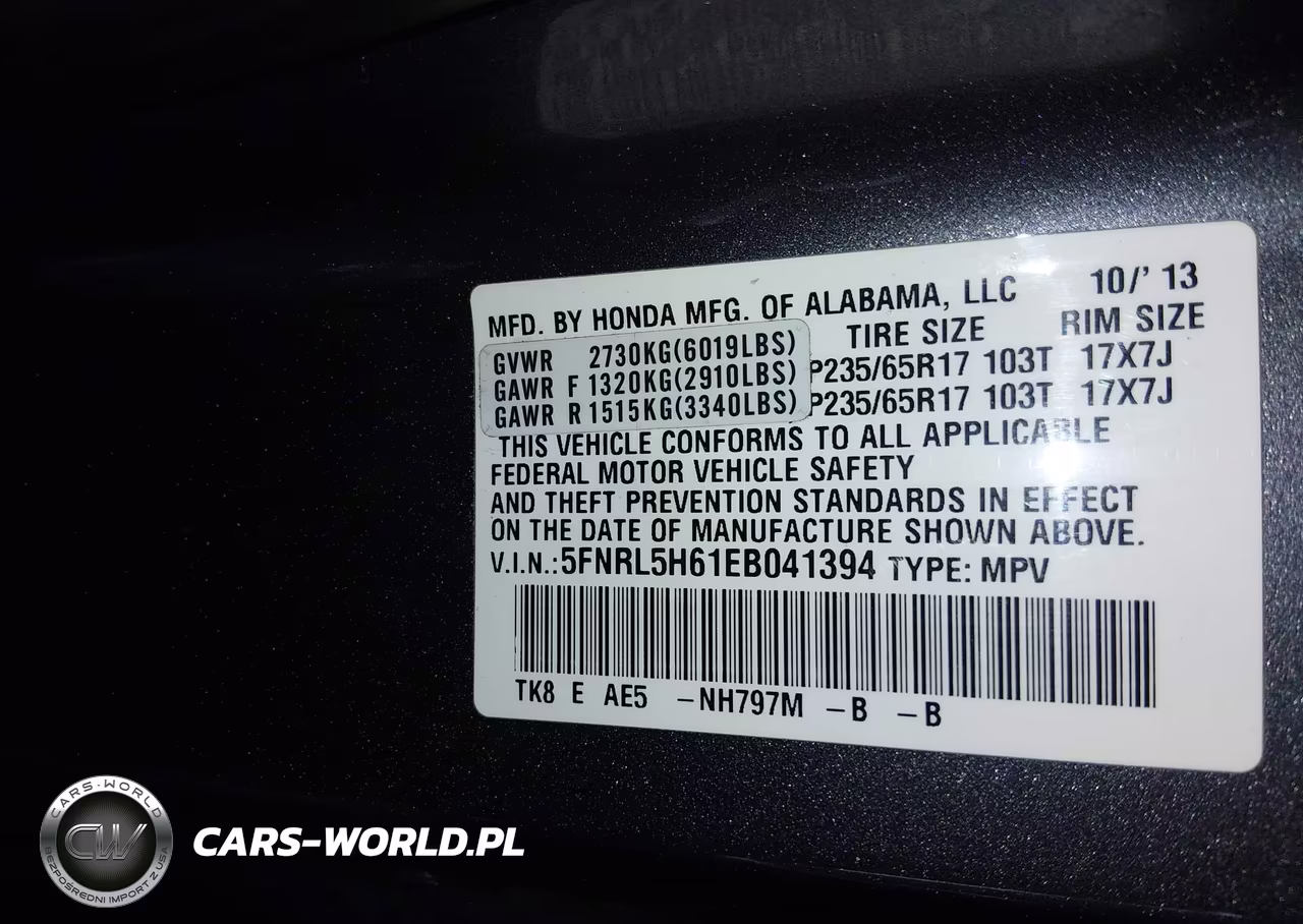 2014 Honda Odyssey Ex-L VIN:5FNRL5H61EB041394 - 9