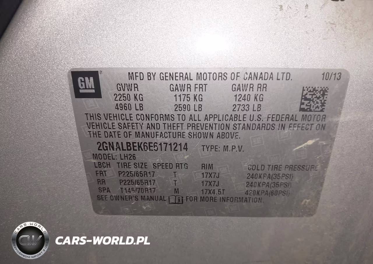 2014 Chevrolet Equinox Lt VIN:2GNALBEK6E6171214 - 9