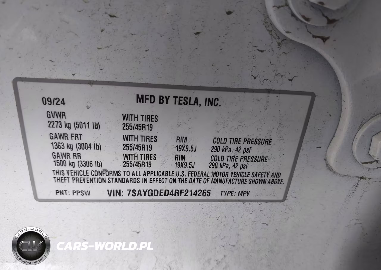 2024 Tesla Model Y Long Range Single Motor Rear-Wheel Drive-Rwd VIN:7SAYGDED4RF214265 - 9