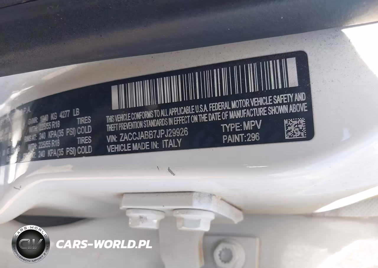 2018 Jeep Renegade Latitude Fwd VIN:ZACCJABB7JPJ29926 - 9