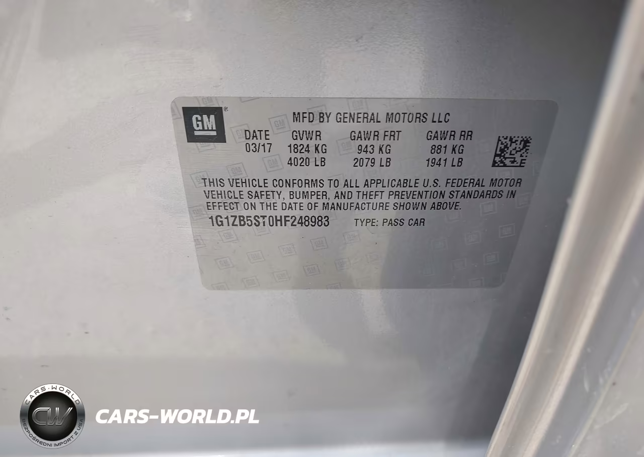 2017 Chevrolet Malibu Ls VIN:1G1ZB5ST0HF248983 - 9