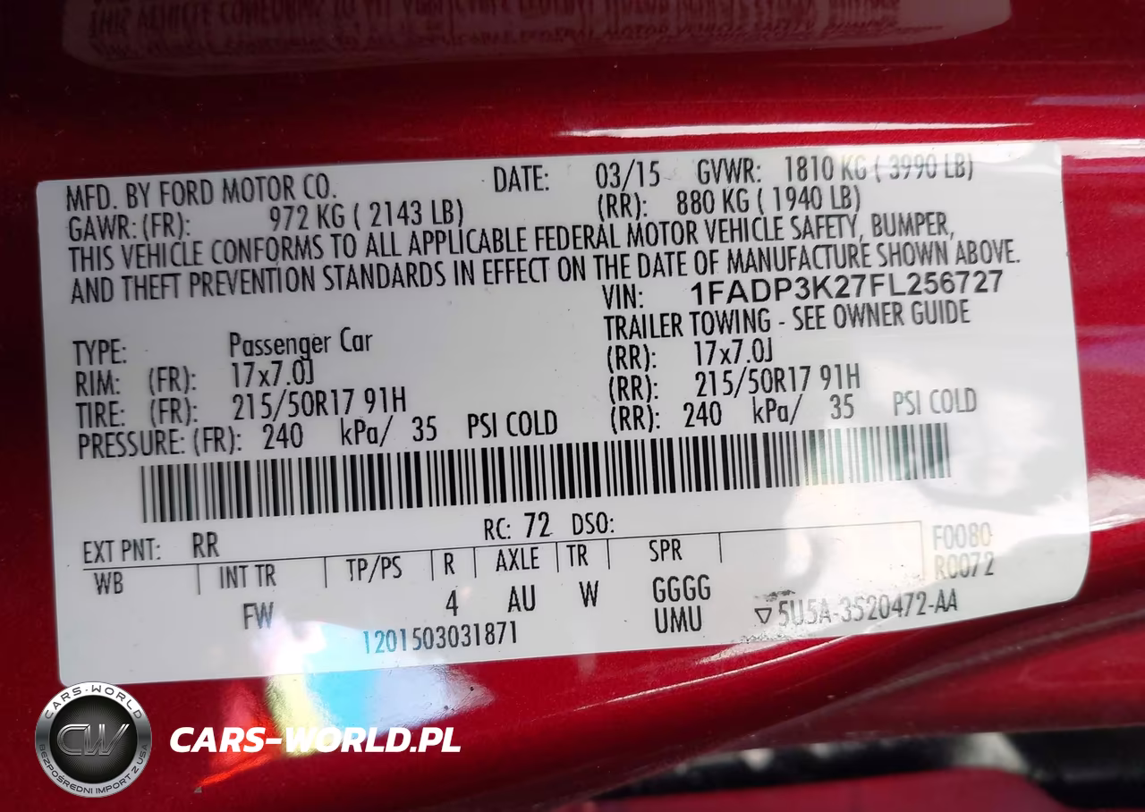 2015 Ford Focus Se VIN:1FADP3K27FL256727 - 9