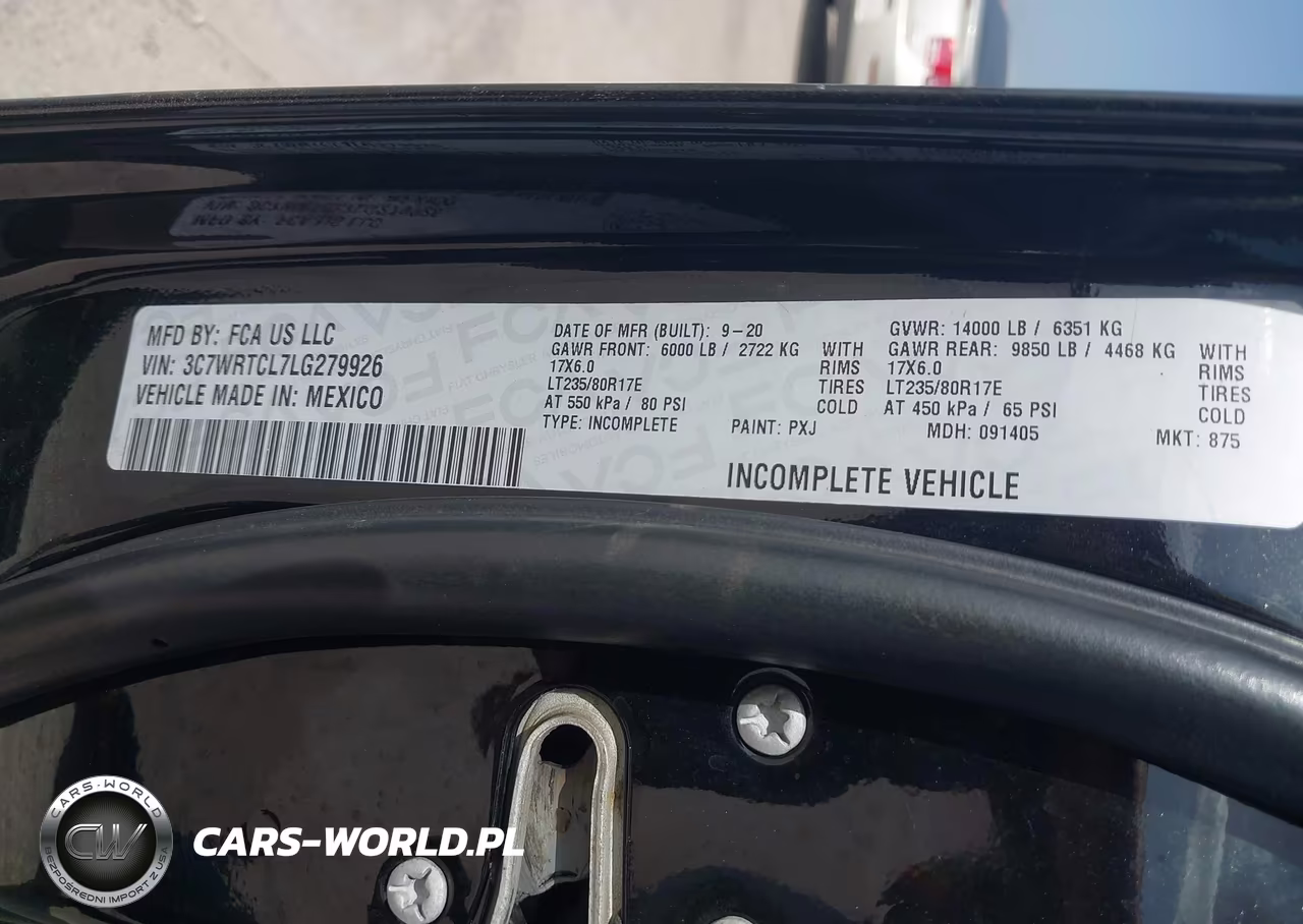 2020 Ram 3500 Chassis Tradesman-Slt-Laramie-Limited VIN:3C7WRTCL7LG279926 - 8