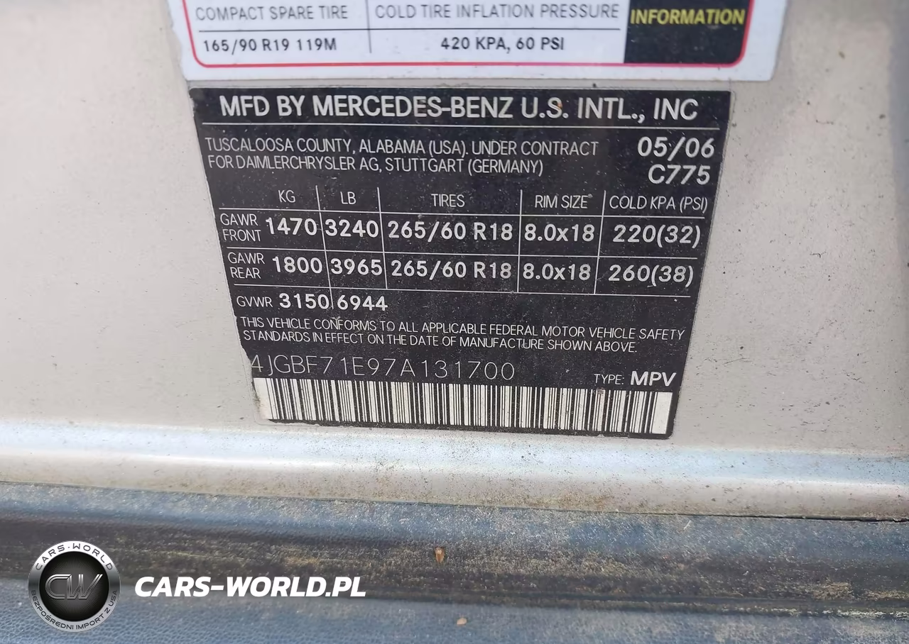 2007 Mercedes-Benz Gl 450 4Matic VIN:4JGBF71E97A131700 - 9