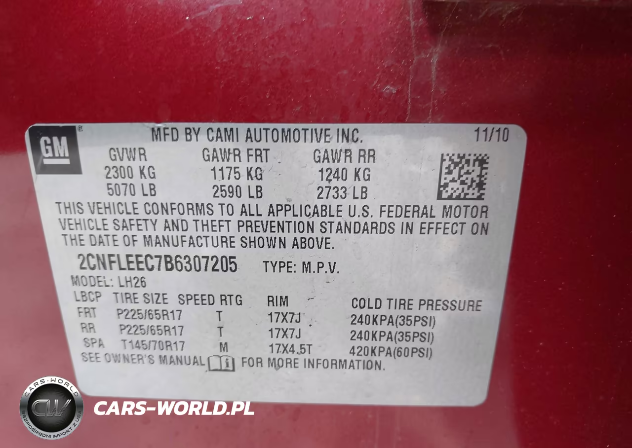 2011 Chevrolet Equinox Lt W-1Lt VIN:2CNFLEEC7B6307205 - 9
