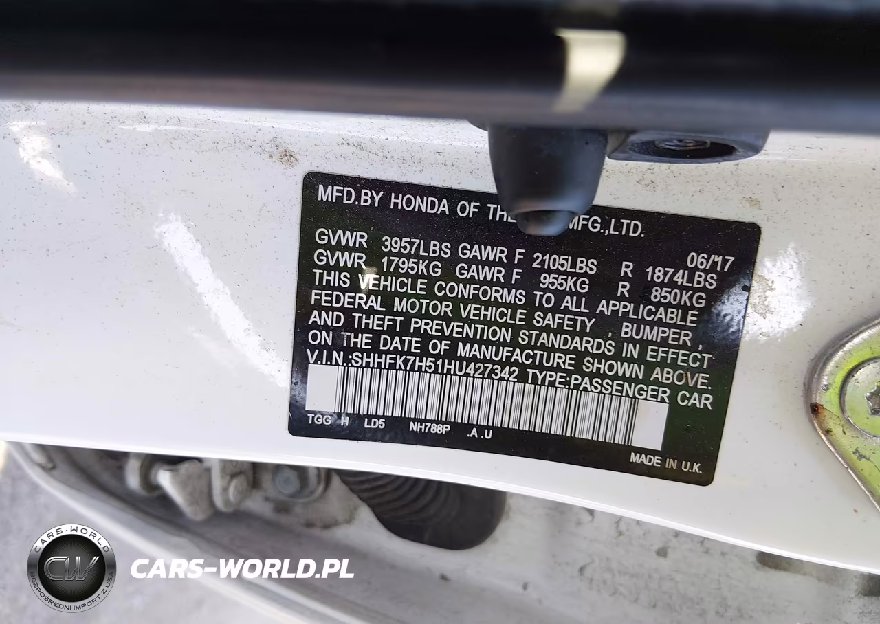 2017 Honda Civic Ex VIN:SHHFK7H51HU427342 - 9
