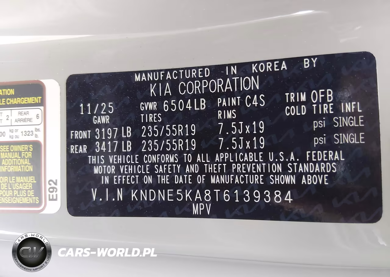 2026 Kia Carnival Mpv Hybrid Sx VIN:KNDNE5KA8T6139384 - 9