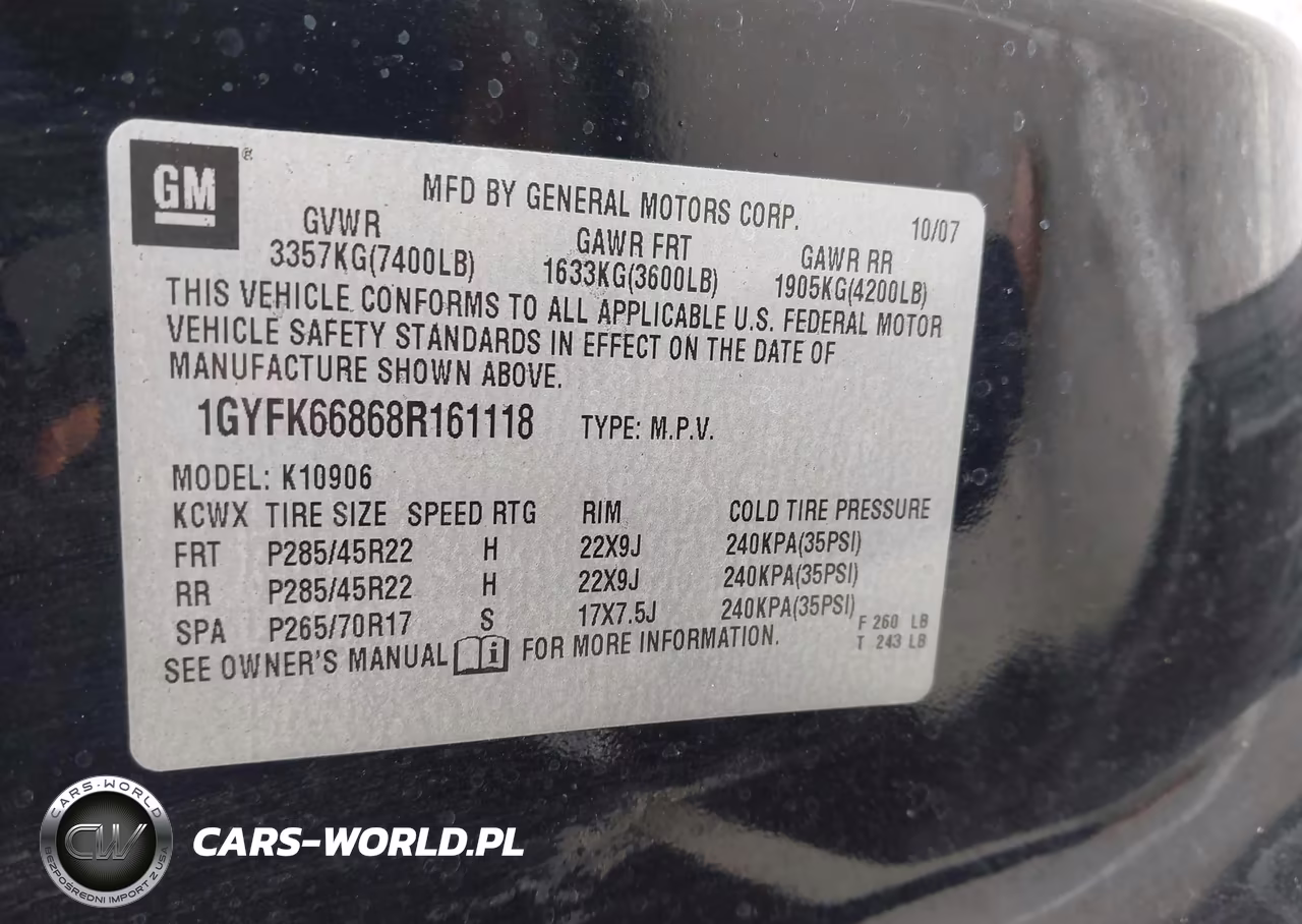 2008 Cadillac Escalade Esv VIN:1GYFK66868R161118 - 9