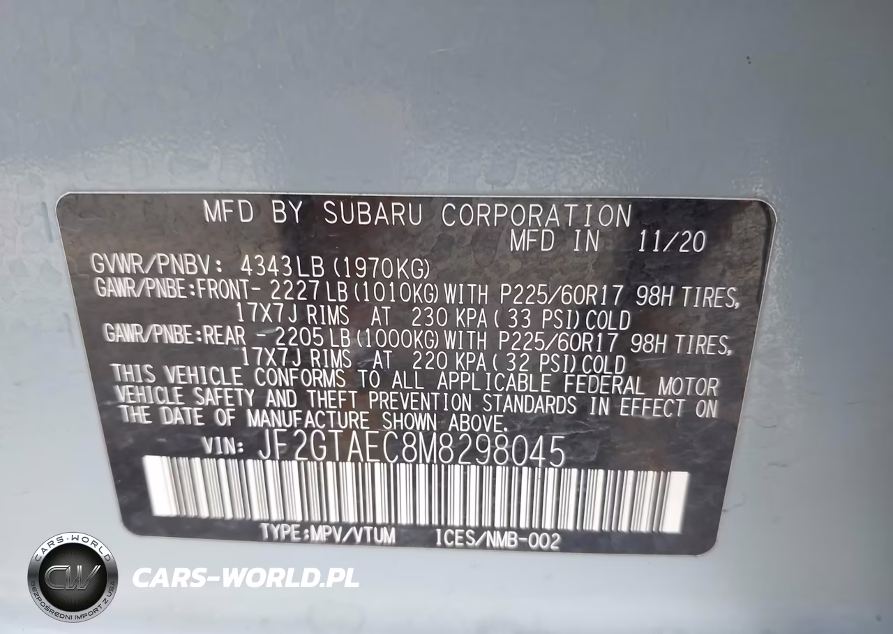 2021 Subaru Crosstrek Premium VIN:JF2GTAEC8M8298045 - 9