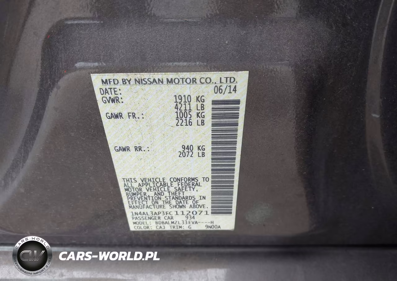2015 Nissan Altima 2.5 Sv VIN:1N4AL3AP3FC112071 - 9