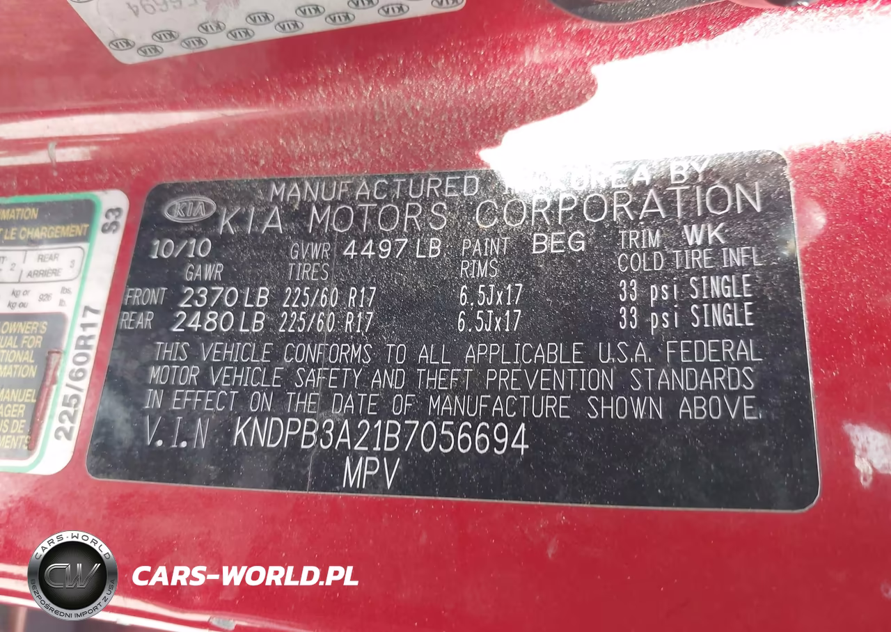 2011 Kia Sportage Lx VIN:KNDPB3A21B7056694 - 9