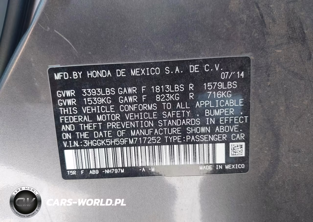 2015 Honda Fit Lx VIN:3HGGK5H59FM717252 - 9