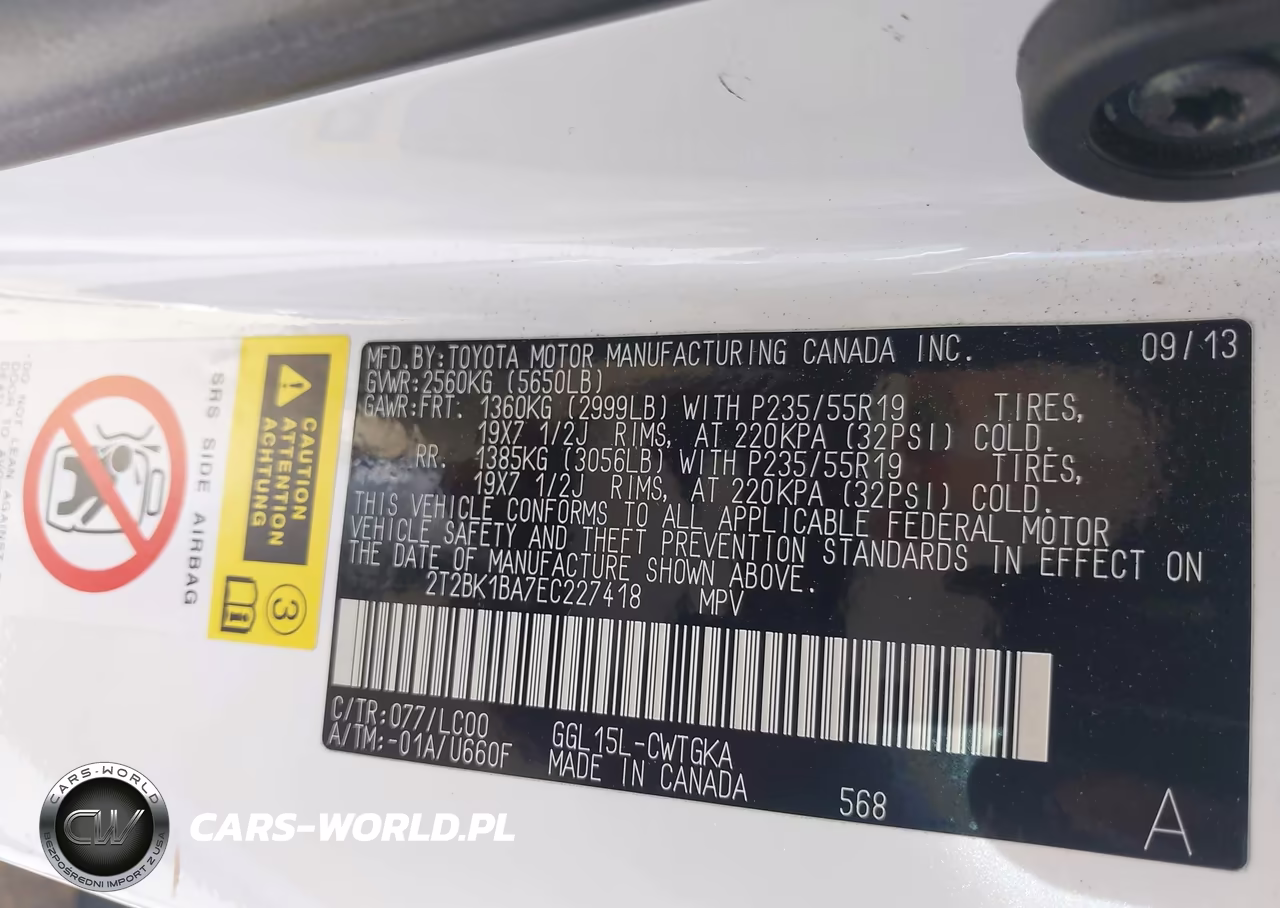 2014 Lexus Rx 350 VIN:2T2BK1BA7EC227418 - 9
