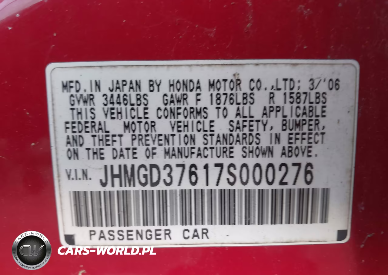 2007 Honda Fit Sport VIN:JHMGD37617S000276 - 9