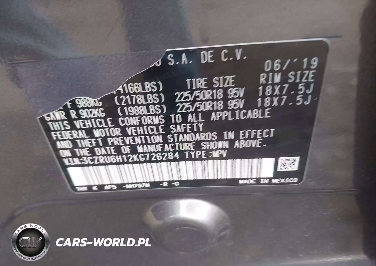 2019 Honda Hr-V Sport VIN:3CZRU6H12KG726284 - 9