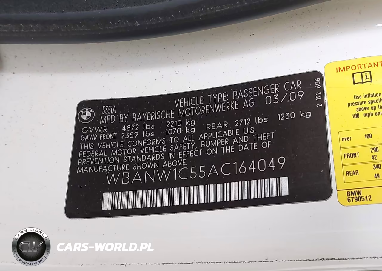2010 BMW 535I VIN:WBANW1C55AC164049 - 9