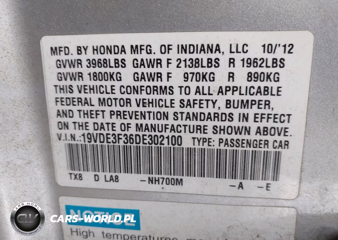 2013 Acura Ilx Hybrid 1.5L VIN:19VDE3F36DE302100 - 9