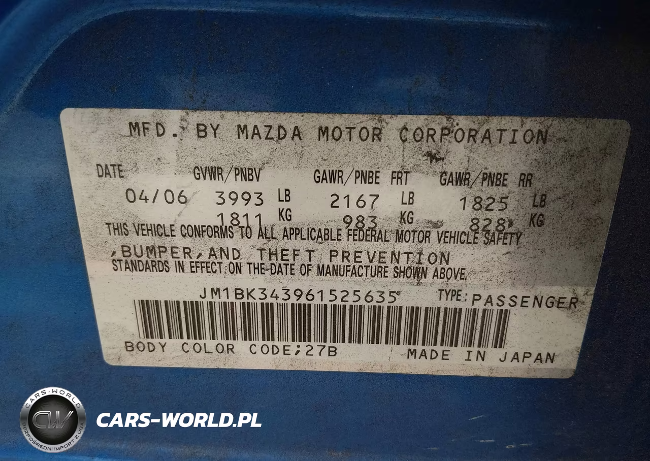 2006 Mazda Mazda3 S Grand Touring VIN:JM1BK343961525635 - 9