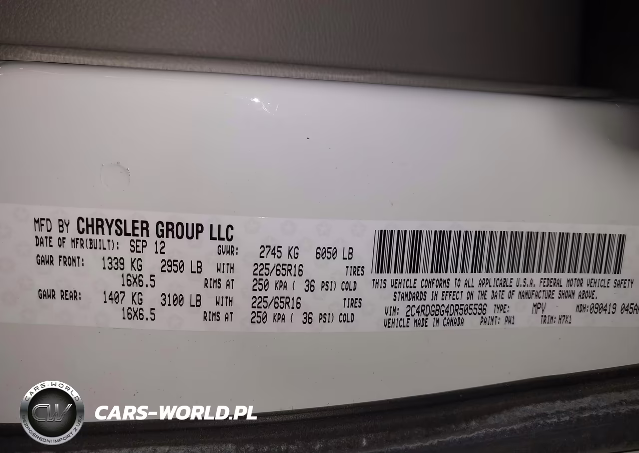 2013 Dodge Grand Caravan American Value Pkg VIN:2C4RDGBG4DR505596 - 9