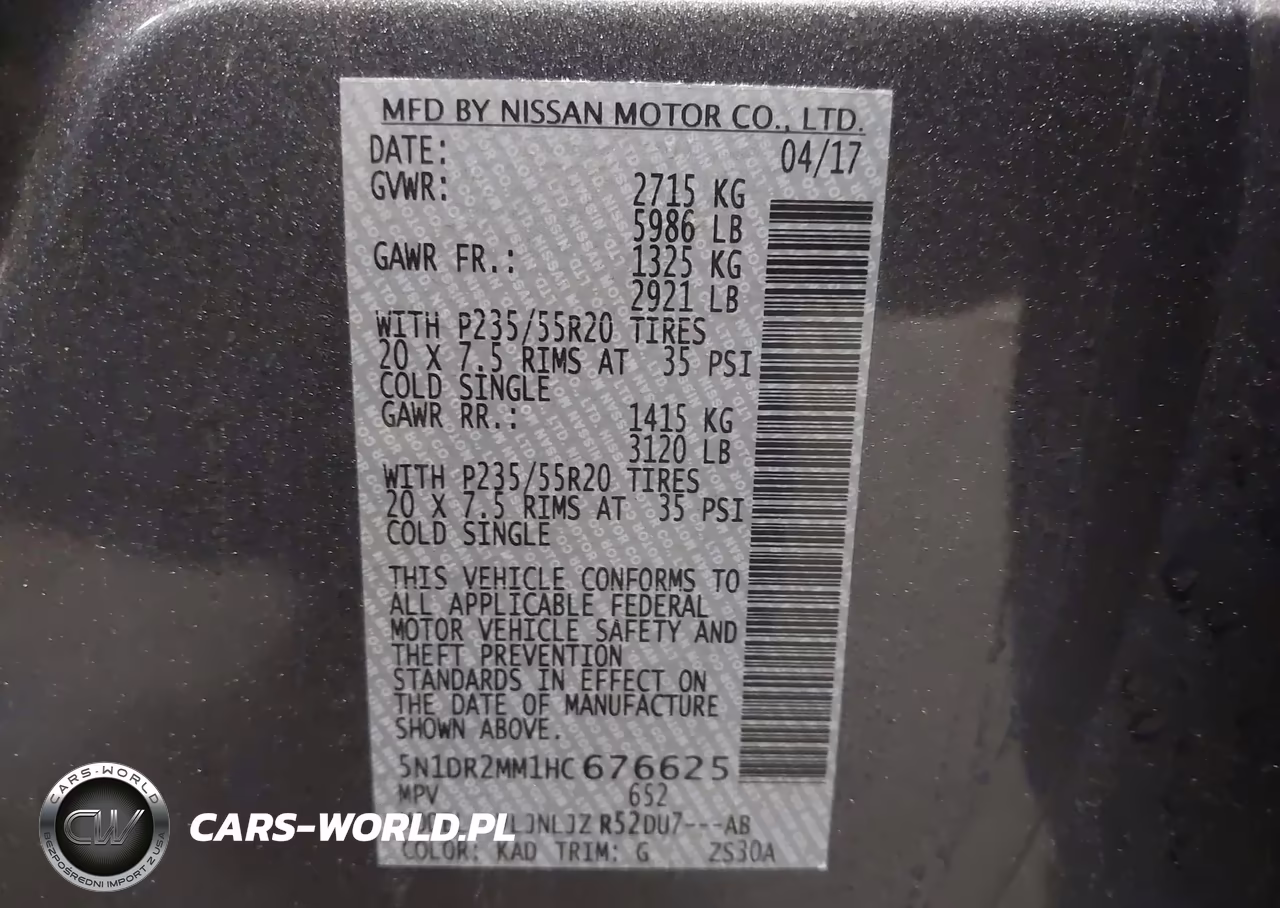 2017 Nissan Pathfinder Platinum VIN:5N1DR2MM1HC676625 - 9