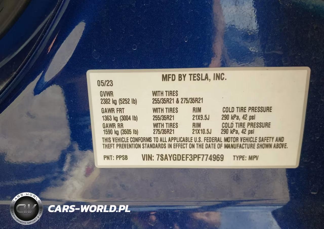 2023 Tesla Model Y Performance Dual Motor All-Wheel Drive VIN:7SAYGDEF3PF774969 - 9