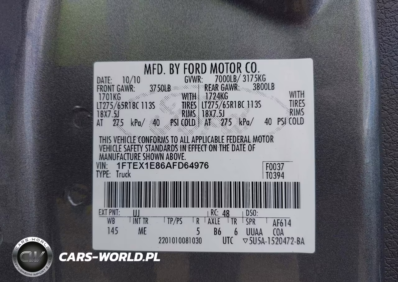 2010 Ford F-150 Stx-Xl-Xlt VIN:1FTEX1E86AFD64976 - 9