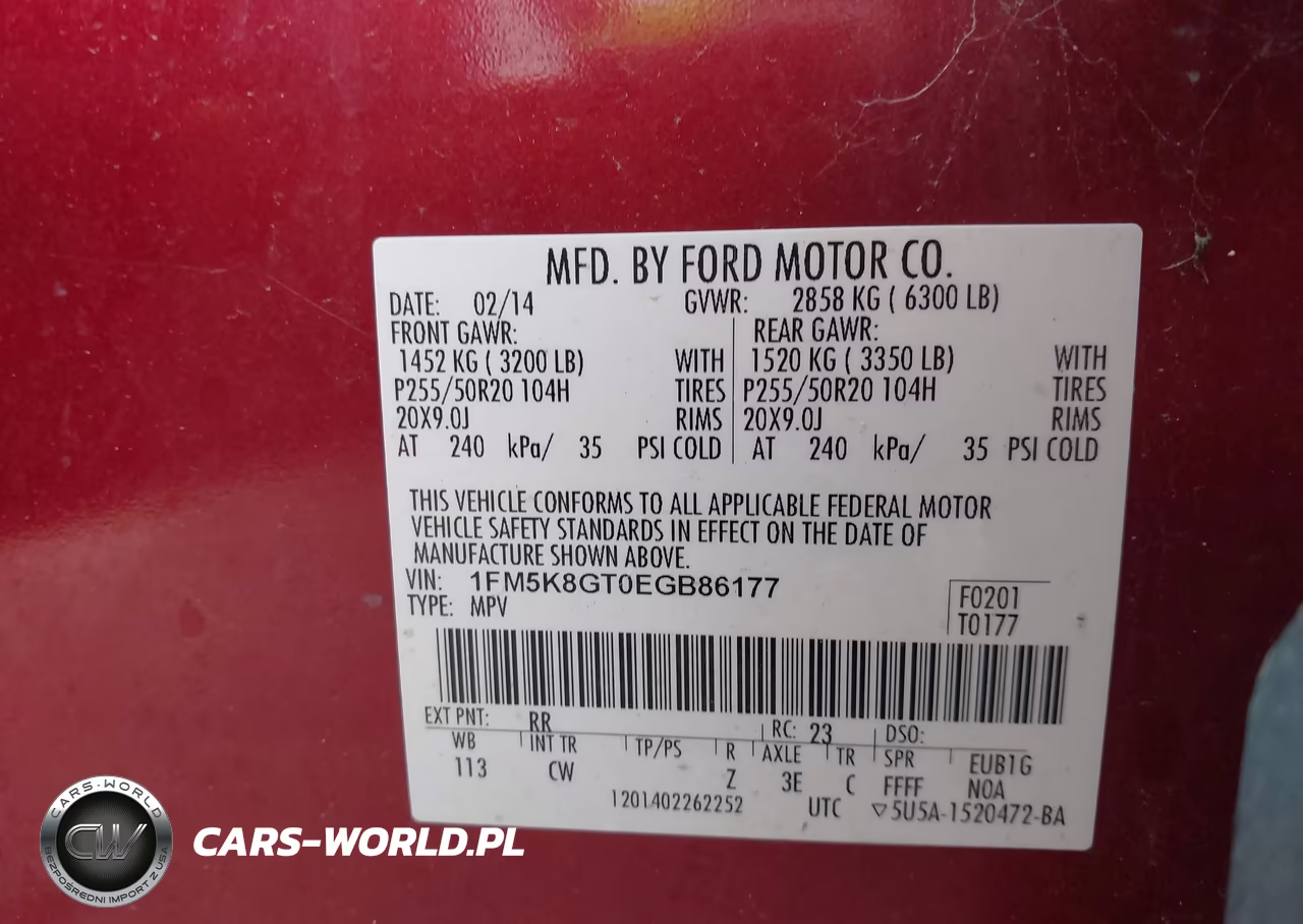 2014 Ford Explorer Sport VIN:1FM5K8GT0EGB86177 - 9