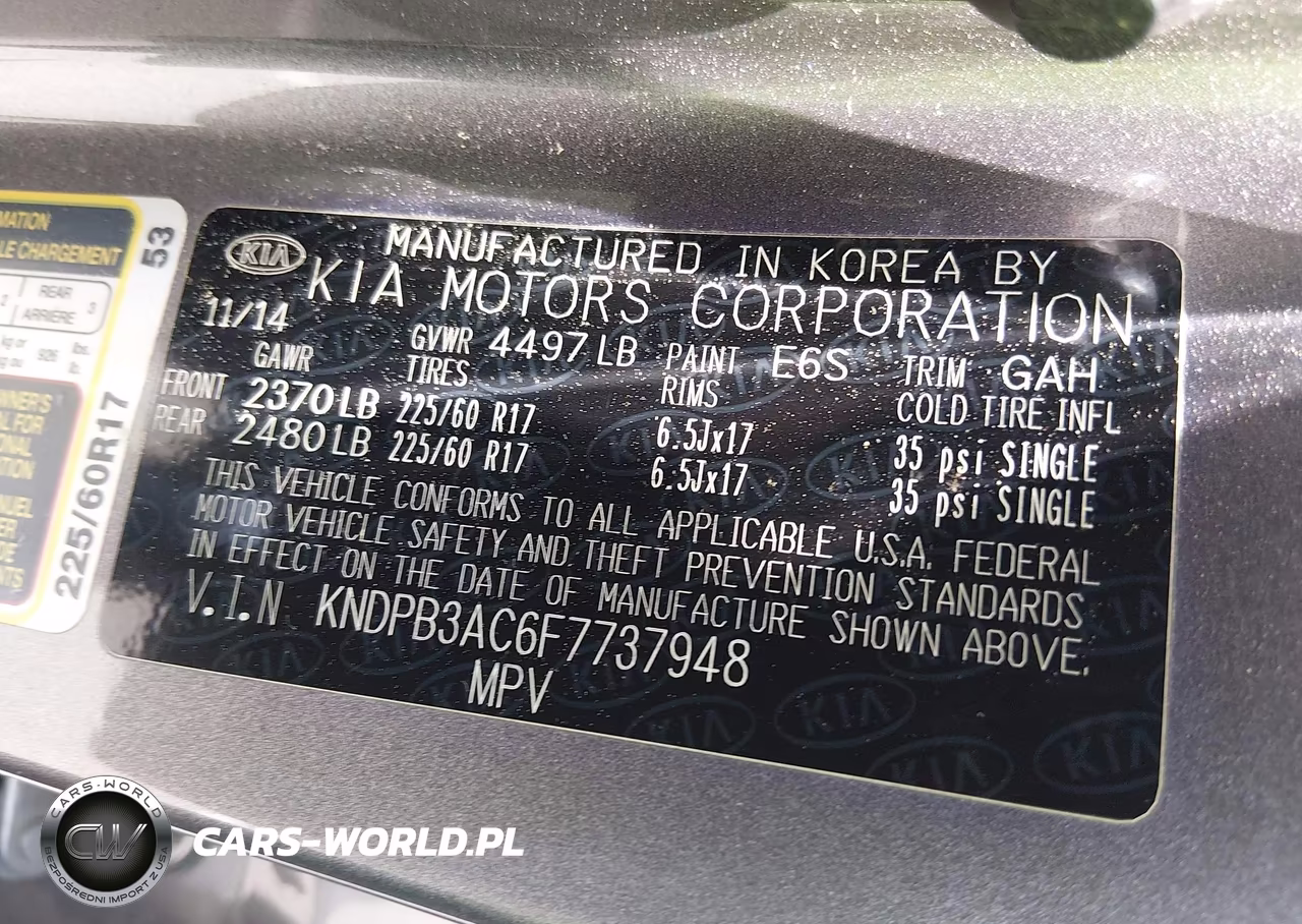 2015 Kia Sportage Lx VIN:KNDPB3AC6F7737948 - 9