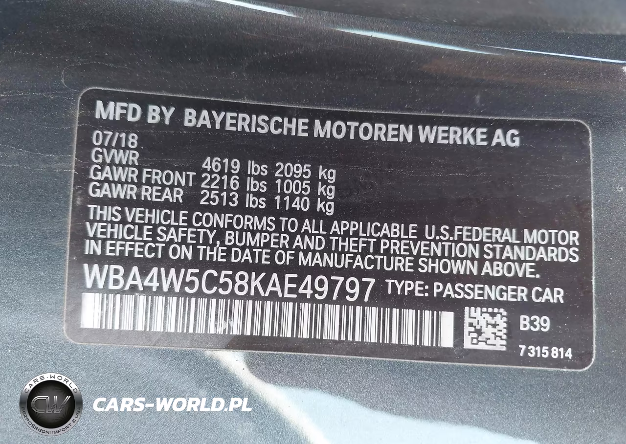 2019 BMW 430I xDrive VIN:WBA4W5C58KAE49797 - 9