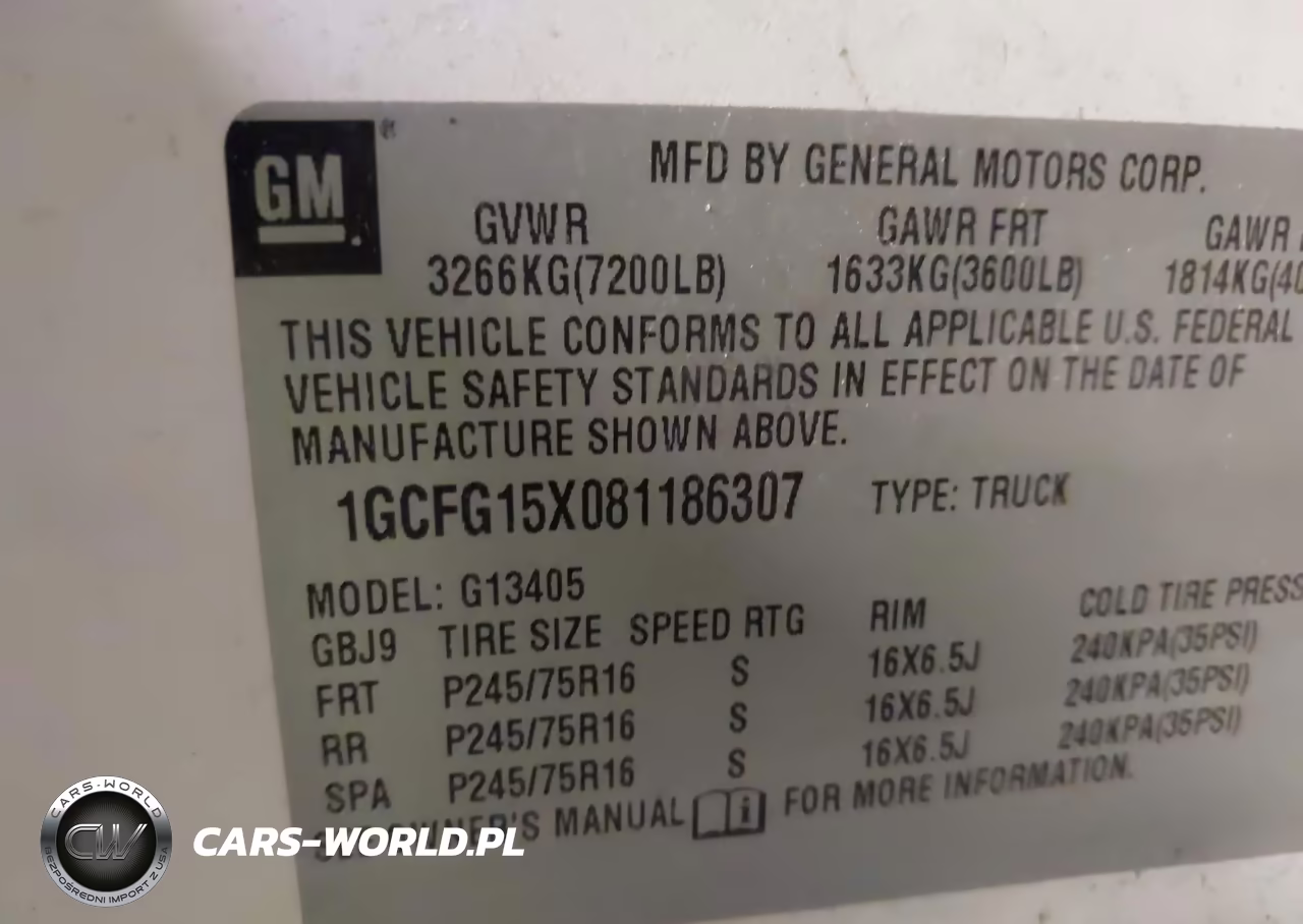 2008 Chevrolet Express Work Van VIN:1GCFG15X081186307 - 9