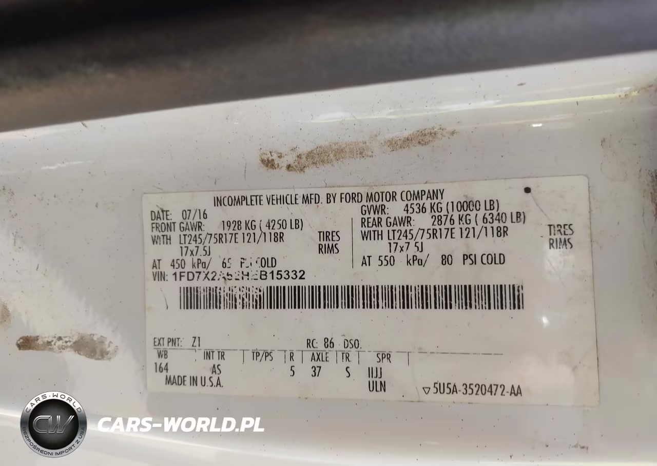 2017 Ford F-250 Xl-Xlt VIN:1FD7X2A62HEB15332 - 9
