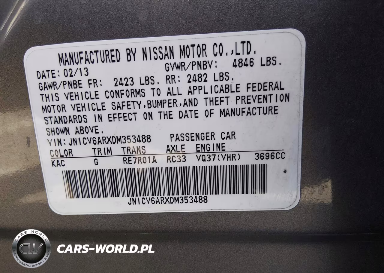 2013 Infiniti G37X VIN:JN1CV6ARXDM353488 - 9
