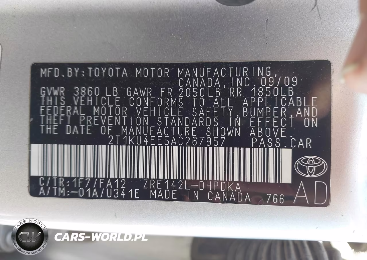 2010 Toyota Matrix VIN:2T1KU4EE5AC267957 - 9