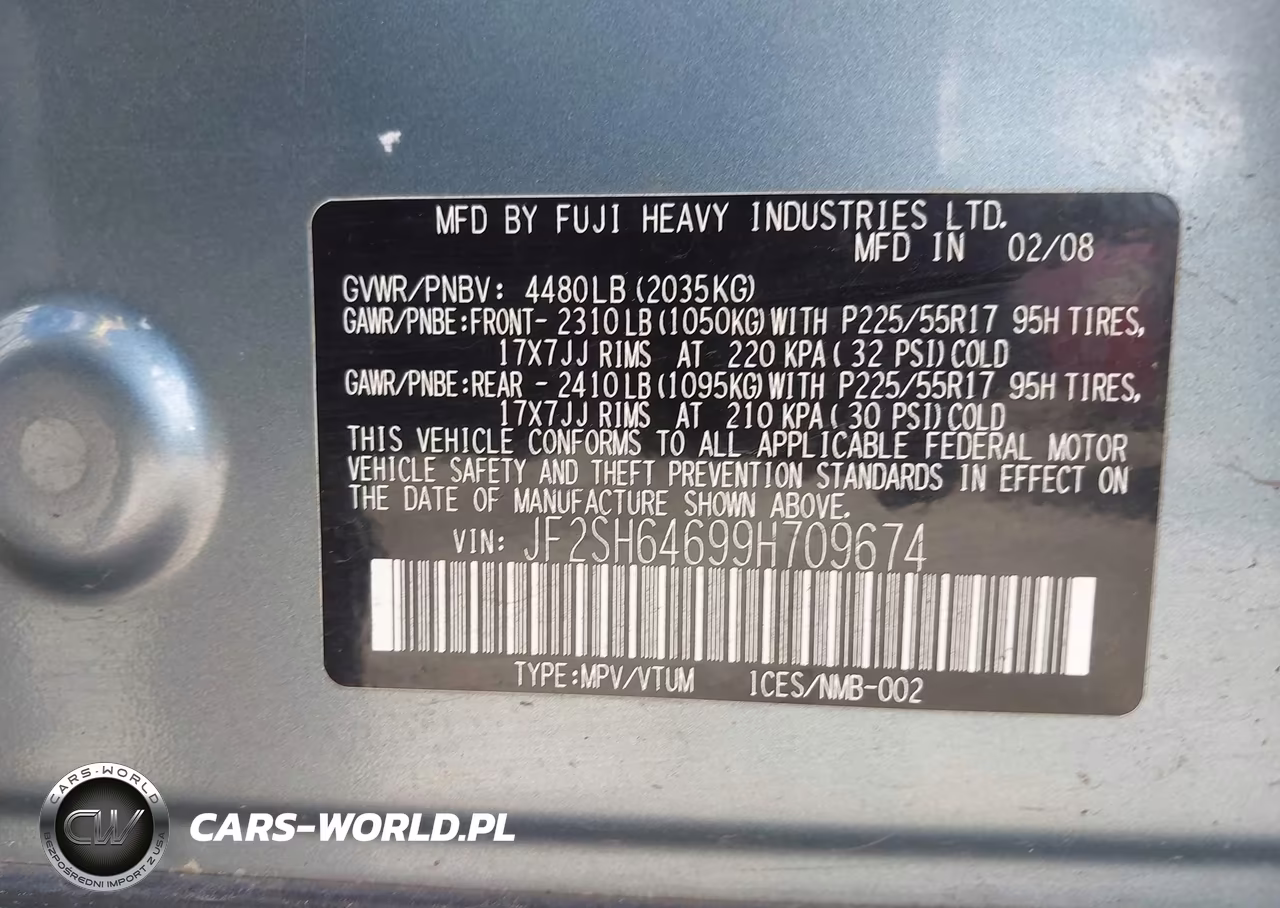 2009 Subaru Forester 2.5X L.l. Bean Edition VIN:JF2SH64699H709674 - 9