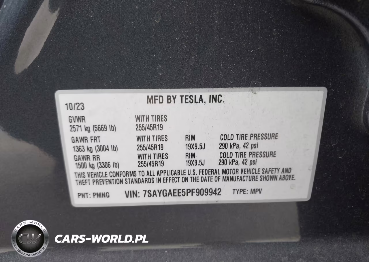 2023 Tesla Model Y Awd-Long Range Dual Motor All-Wheel Drive VIN:7SAYGAEE5PF909942 - 9
