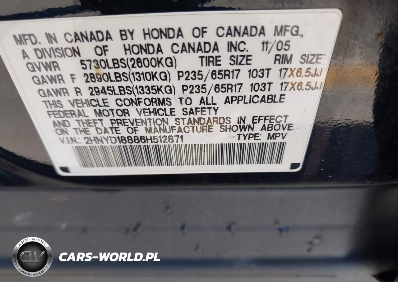 2006 Acura Mdx VIN:2HNYD18886H512871 - 9