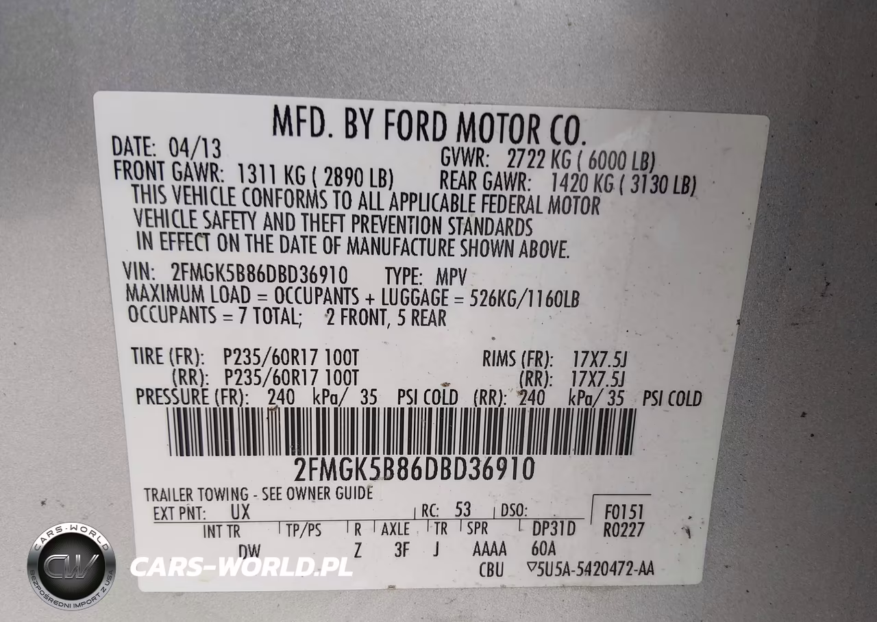 2013 Ford Flex Se VIN:2FMGK5B86DBD36910 - 9