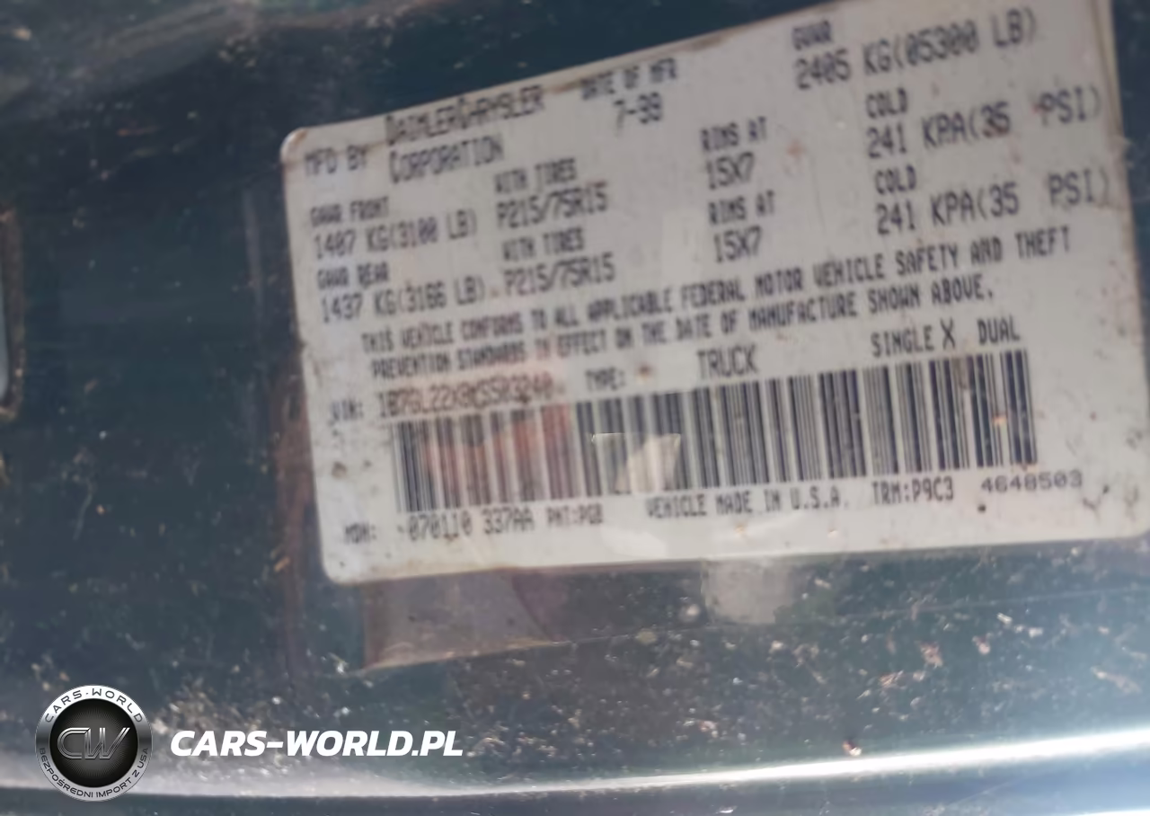 2000 Dodge Dakota Slt-Sport VIN:1B7GL22X8YS503240 - 9