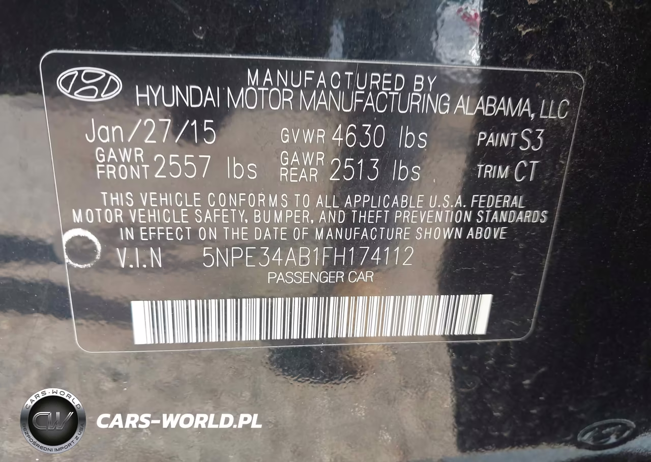 2015 Hyundai Sonata Limited 2.0T VIN:5NPE34AB1FH174112 - 9