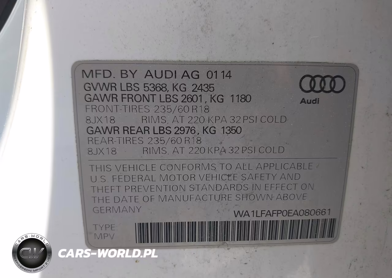 2014 Audi Q5 2.0T Premium VIN:WA1LFAFP0EA080661 - 9