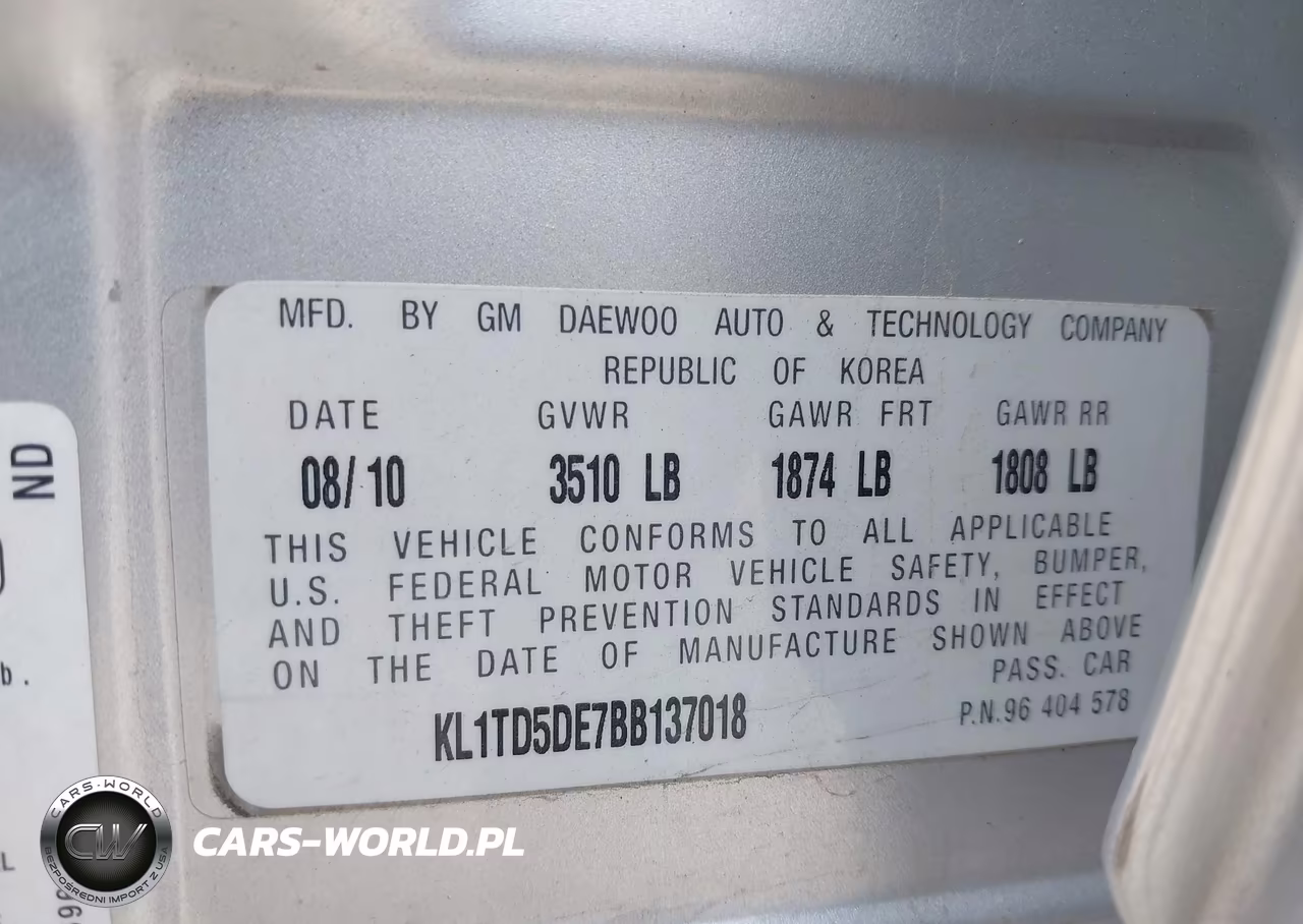 2011 Chevrolet Aveo Ls VIN:KL1TD5DE7BB137018 - 9
