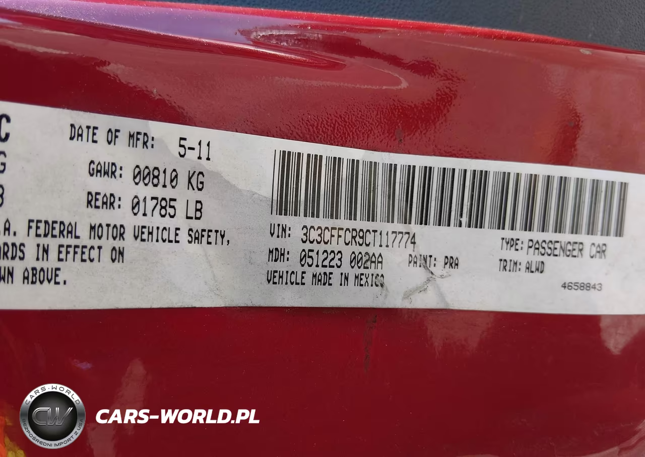 2012 Fiat 500 Lounge VIN:3C3CFFCR9CT117774 - 9