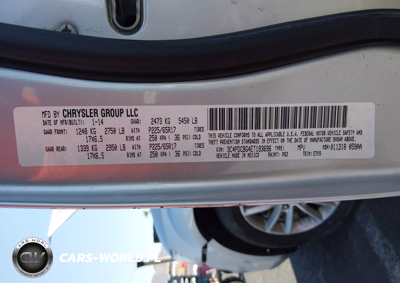 2014 Dodge Journey Sxt VIN:3C4PDCBG4ET193696 - 9