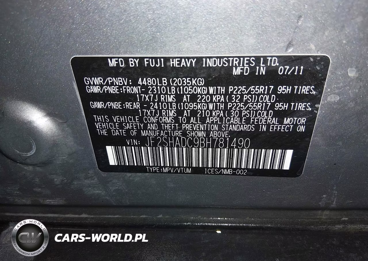 2011 Subaru Forester 2.5X Premium VIN:JF2SHADC9BH781490 - 9