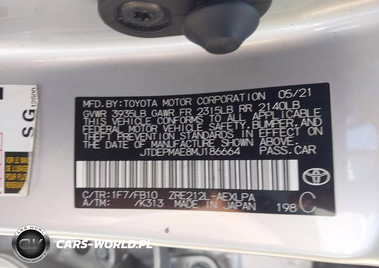 2021 Toyota Corolla Le VIN:JTDEPMAE8MJ186664 - 9