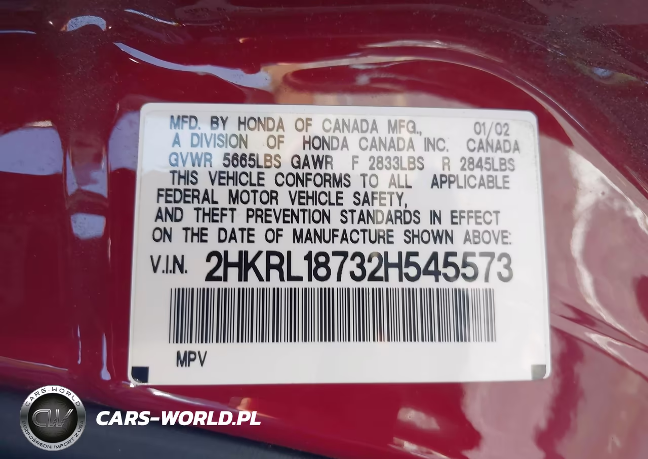 2002 Honda Odyssey Ex-L VIN:2HKRL18732H545573 - 9