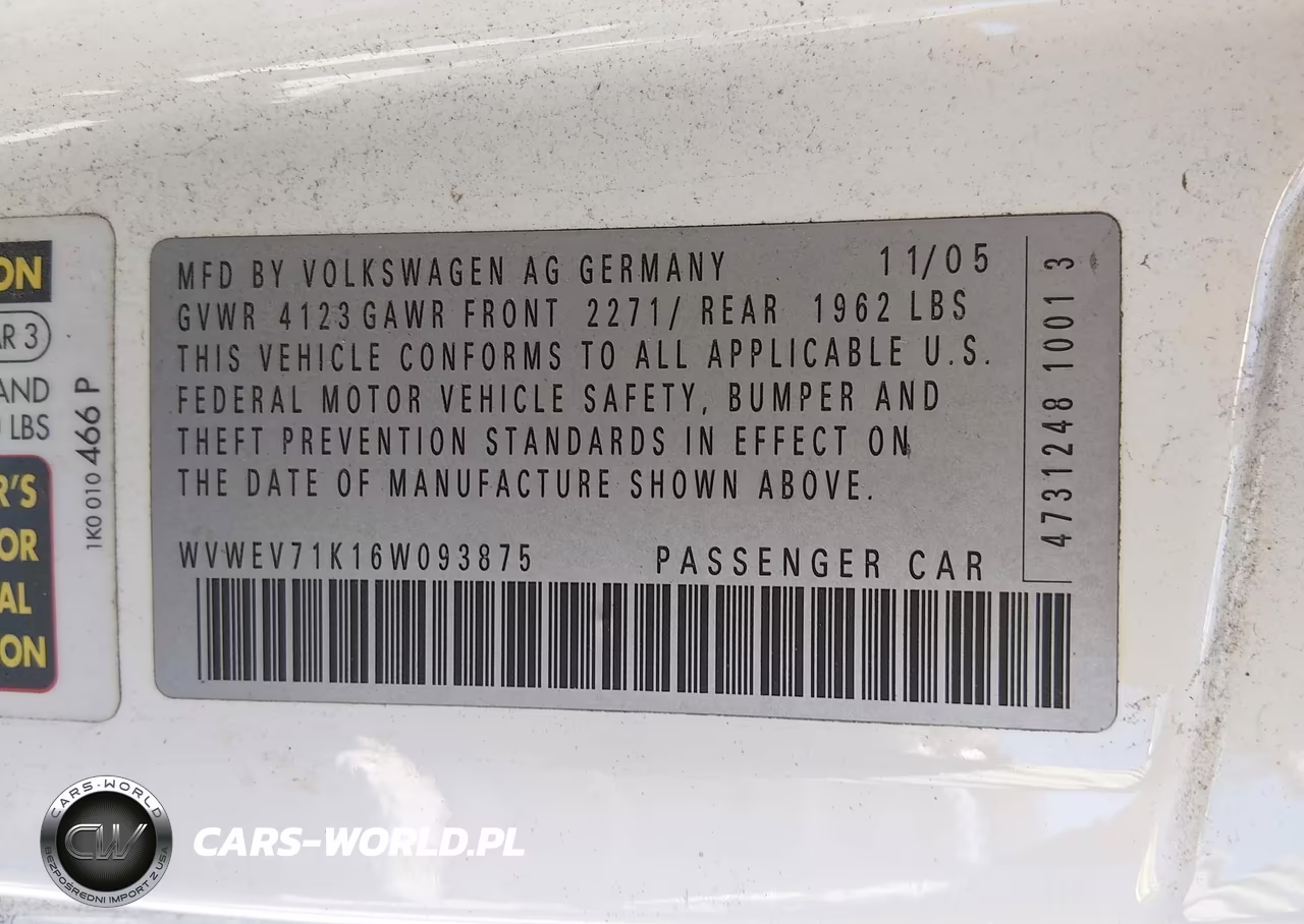 2006 Volkswagen Gti 2-Door VIN:WVWEV71K16W093875 - 9