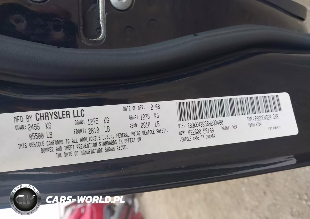 2008 Dodge Charger VIN:2B3KK43G38H233480 - 9