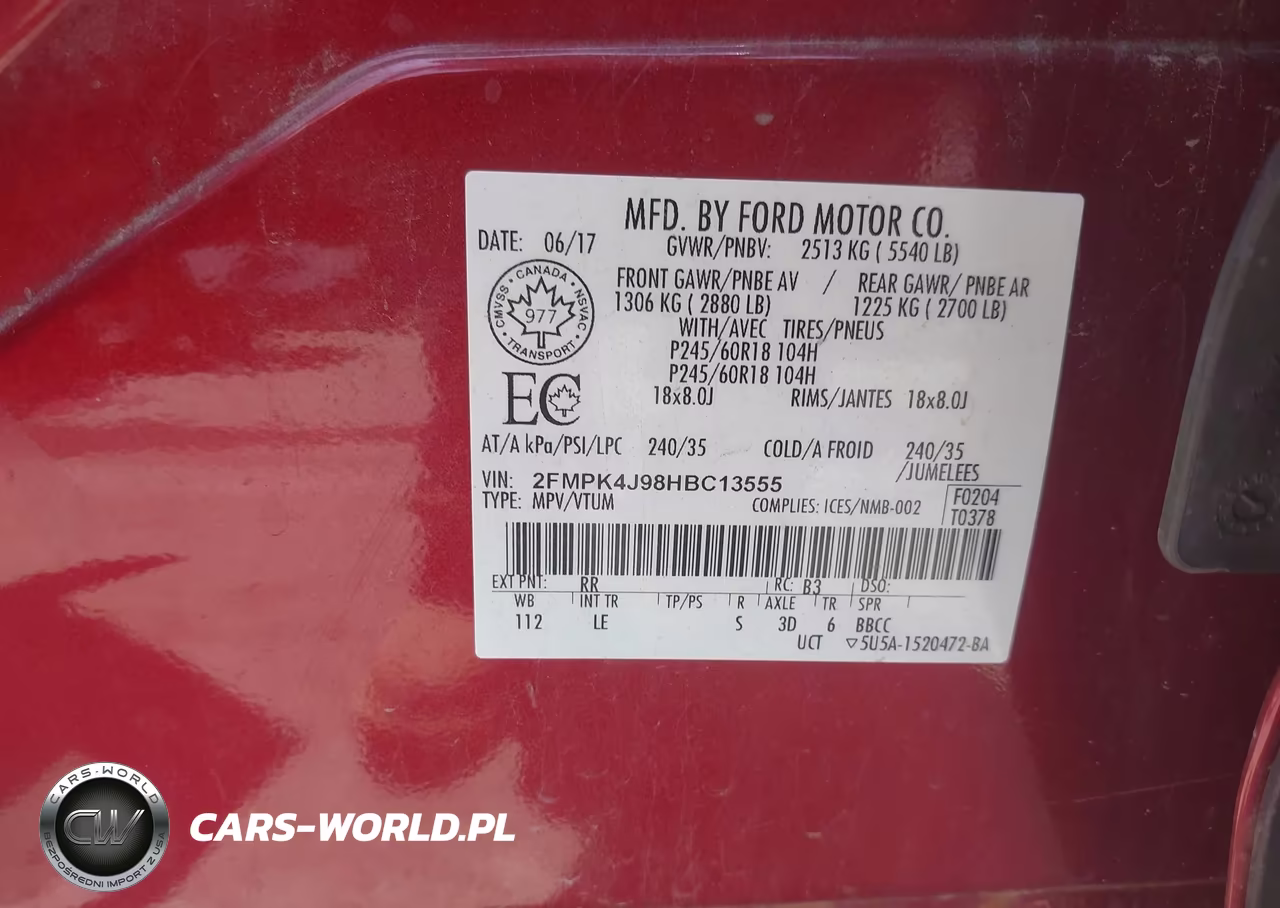 2017 Ford Edge Sel VIN:2FMPK4J98HBC13555 - 9